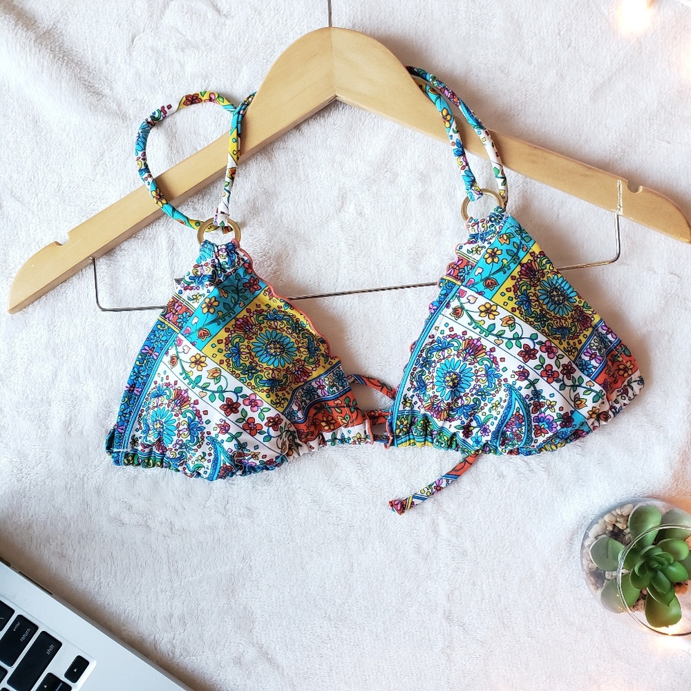 Xhilaration Colorful Bikini Top